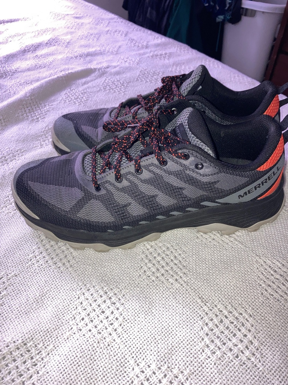 Merrell Speed Eco Men's Gray and Orange Trail Sneakers
